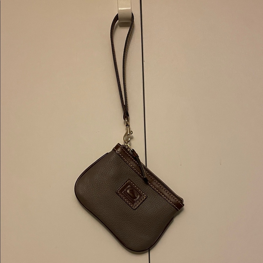 Dooney & Bourke Brown Leather Wristlet